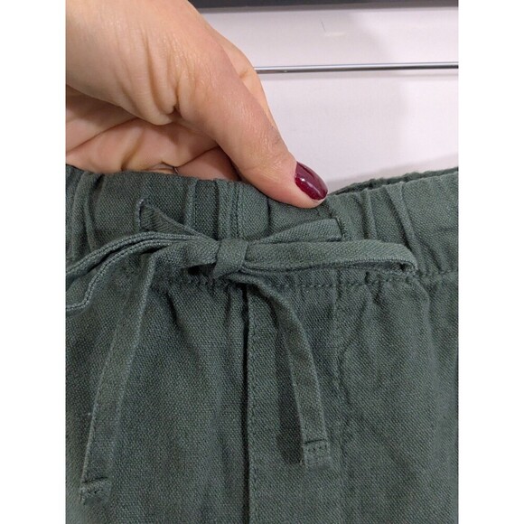 GAP Women's Drawstring Linen Pants Pull On Pants - Green - Size LARGE - NWT!! - Picture 6 of 11